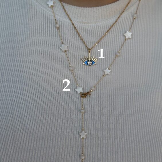 Blue eye set necklace