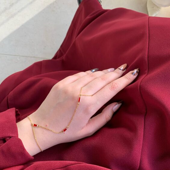 Red crystal handchain