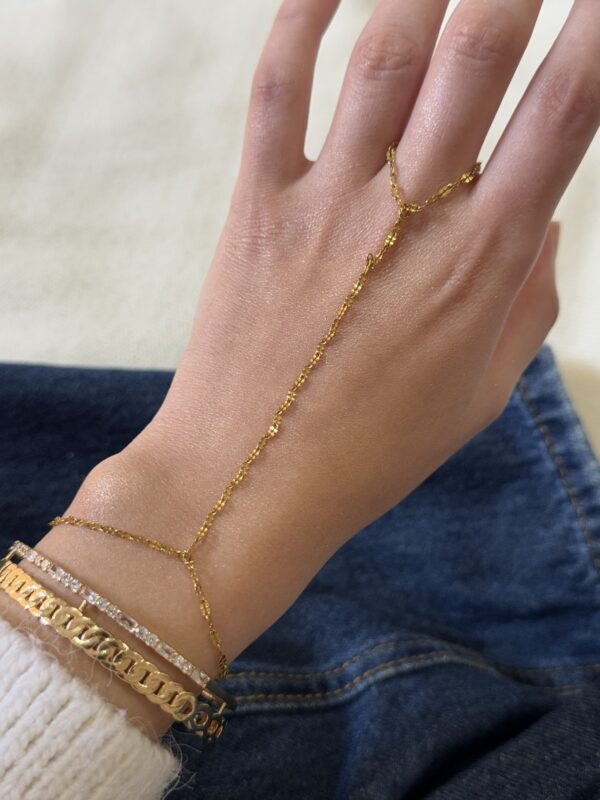 Gold hand chain