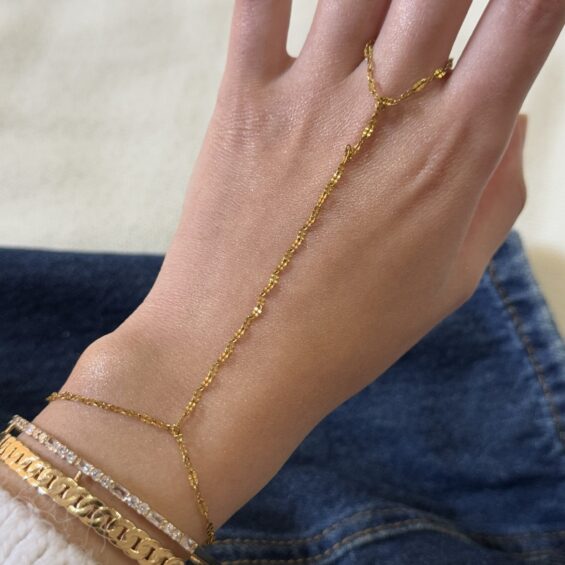 Gold hand chain