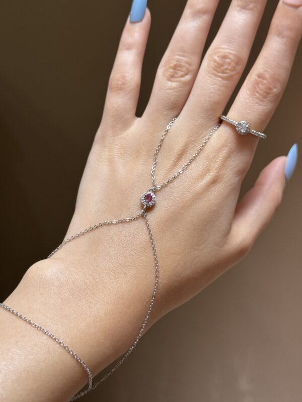 Royal handchain in silver - Image 2