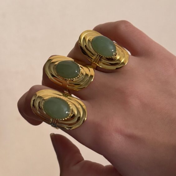 Gemstone green ring