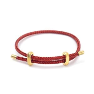 Burgundy cable Bracelet