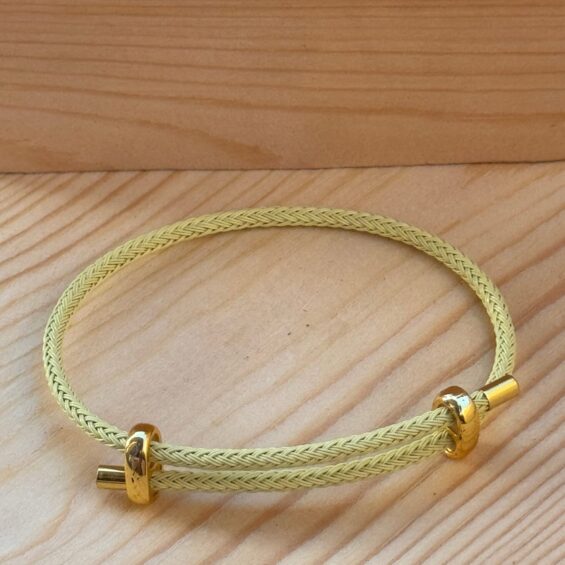 Yellow cable Bracelet