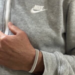 Open silver bracelet