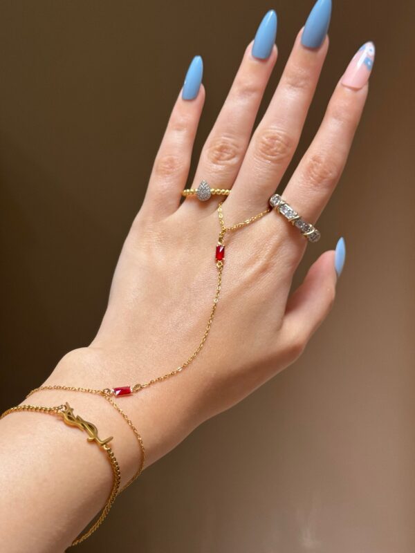 Red crystal handchain