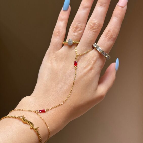 Red crystal handchain