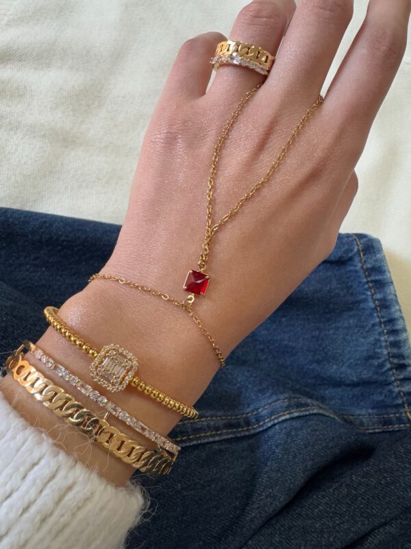 Royal red hand chain