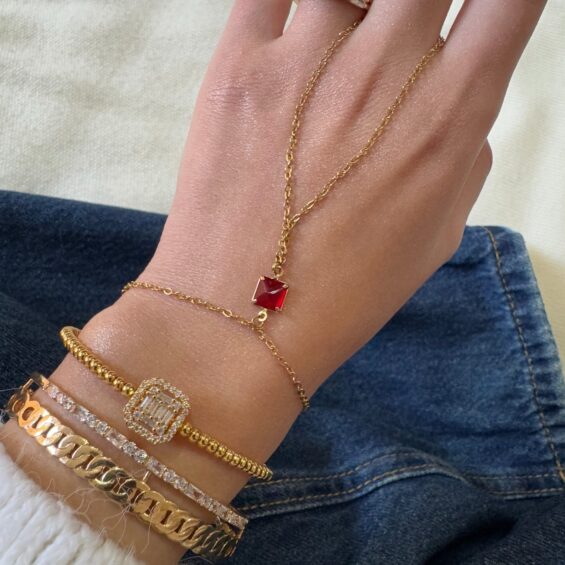 Royal red hand chain