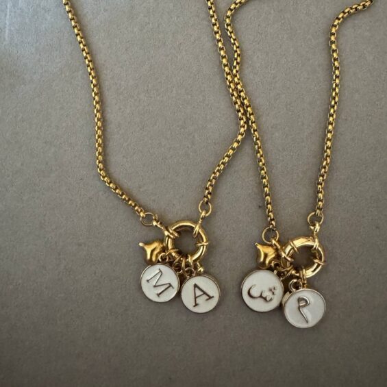 Initials necklace in arabic