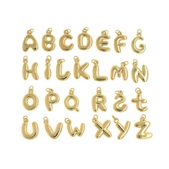 Balloon letter charm