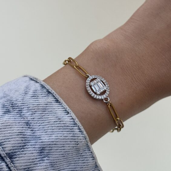 Oval diamond bracelet